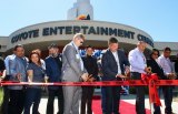 Tachi Tribe members and others cut the ribbon officially reopening the newly renovated Coyote Entertainment Center. The Center officially opens to the public on July 2